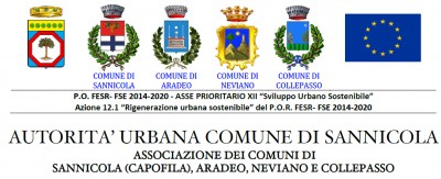 P.O. FESR- FSE 2014-2020 – Attuazione della SISUS dell’Area Urbana denominata “Dalla Costa Jonica alle Serre Salentine”